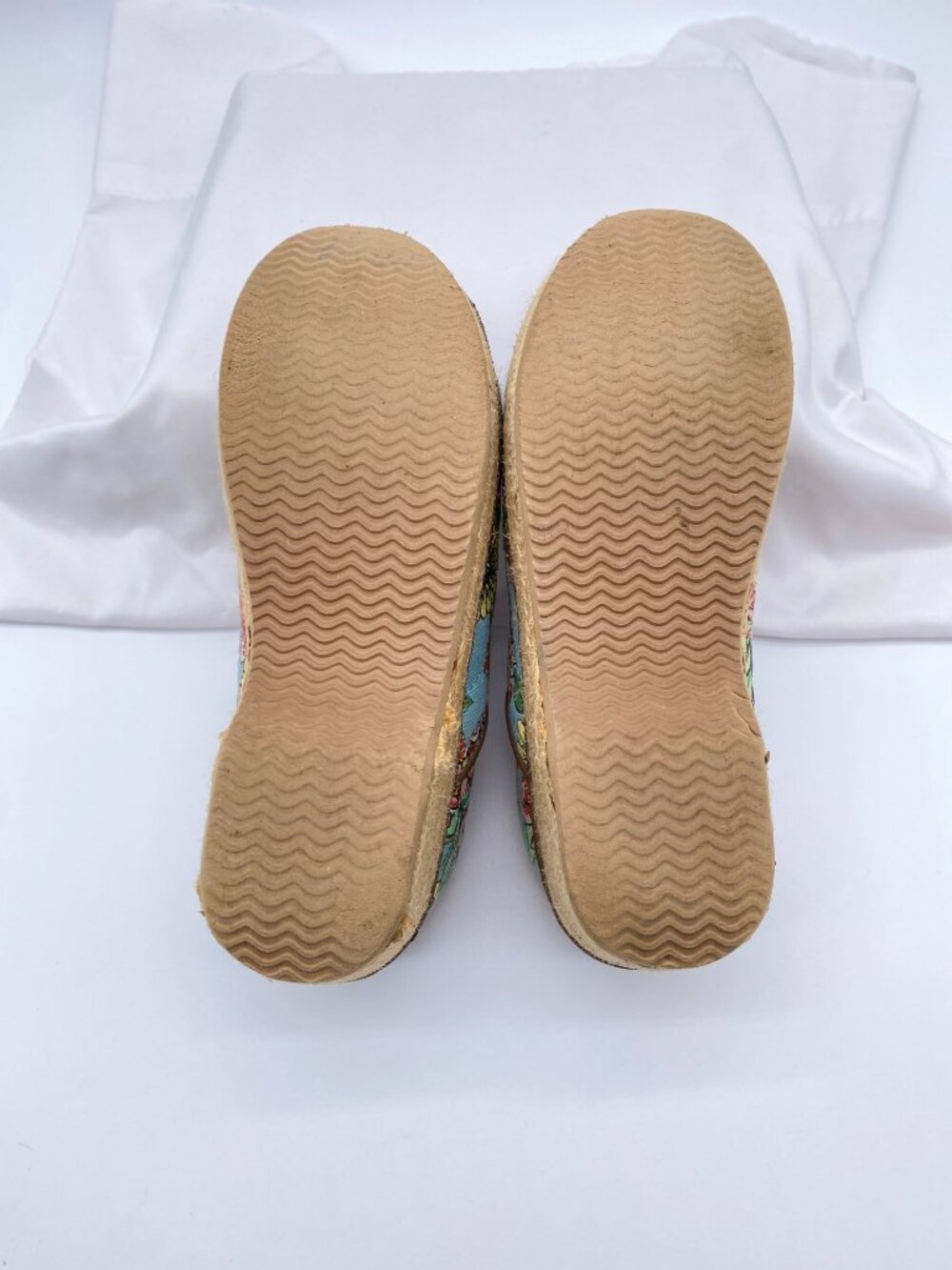 Dansko Jute Pro Flamingo Tropical Blue Canvas Clogs EU 37 - Picture 8 of 10